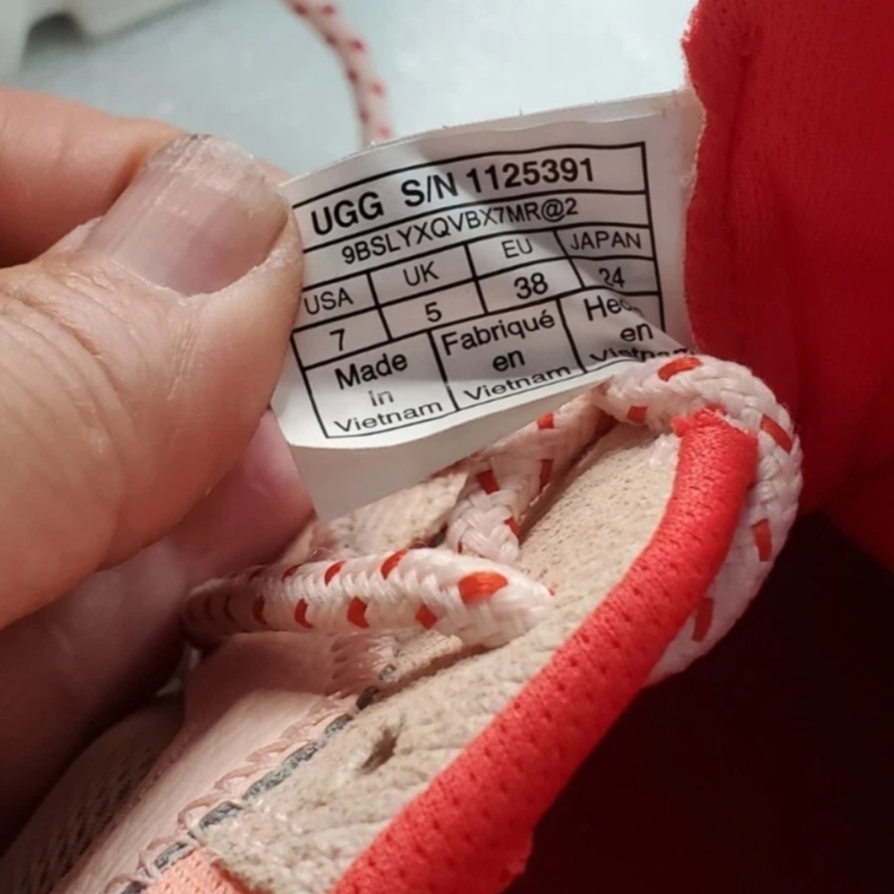 UGG Women's Sneakers in Coral and Cream - Picture 5 of 5